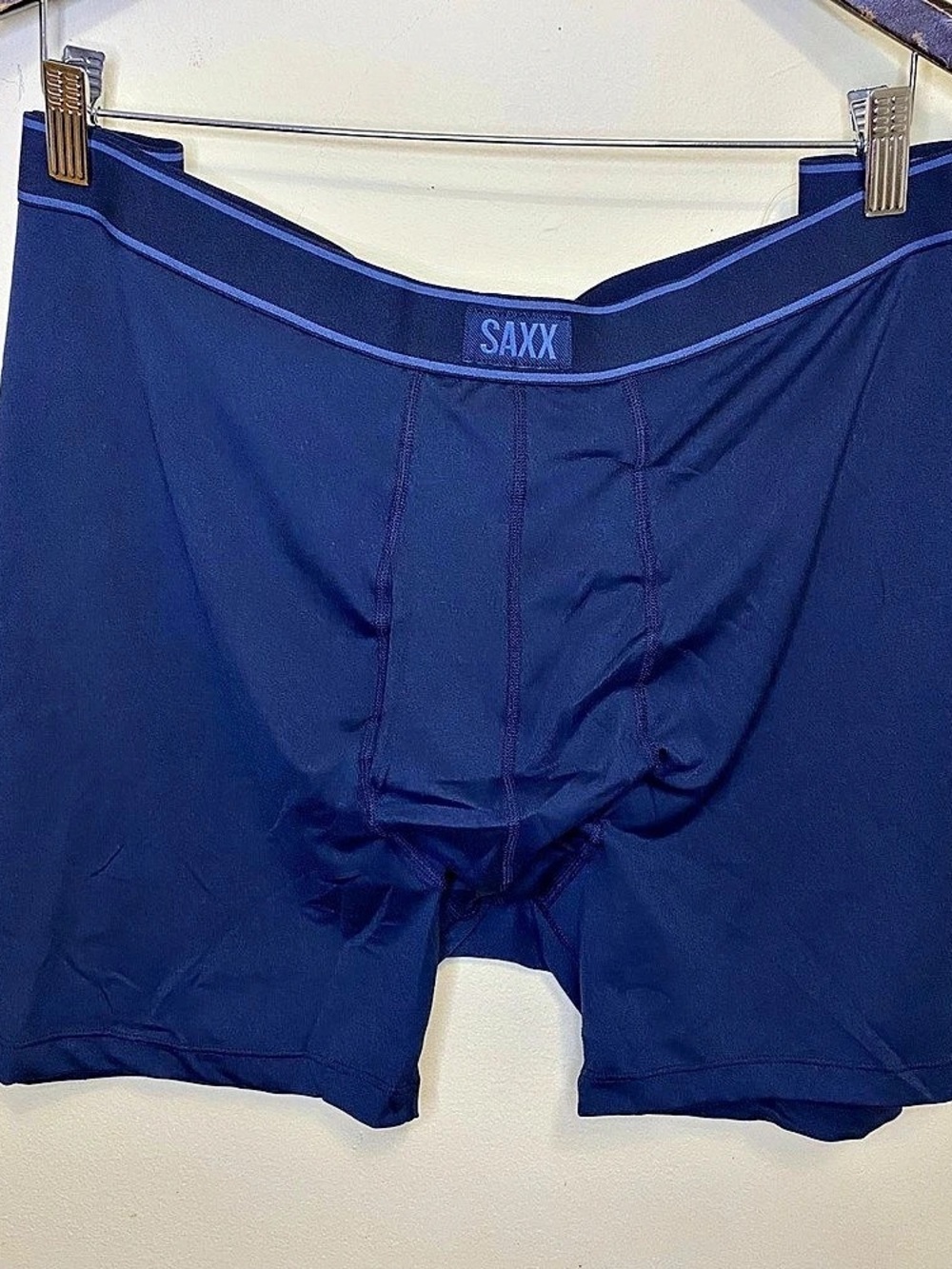 SAXX BallPark Pouch Daytripper Boxer Briefs in Blue & Gray 4XL NWOT